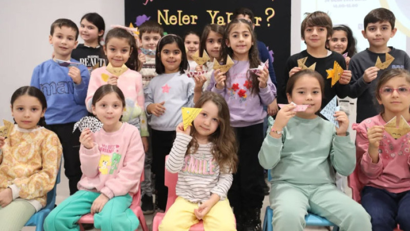 Gebzeli çocuklar ve anneleri Origami Atölyesine Katıldı