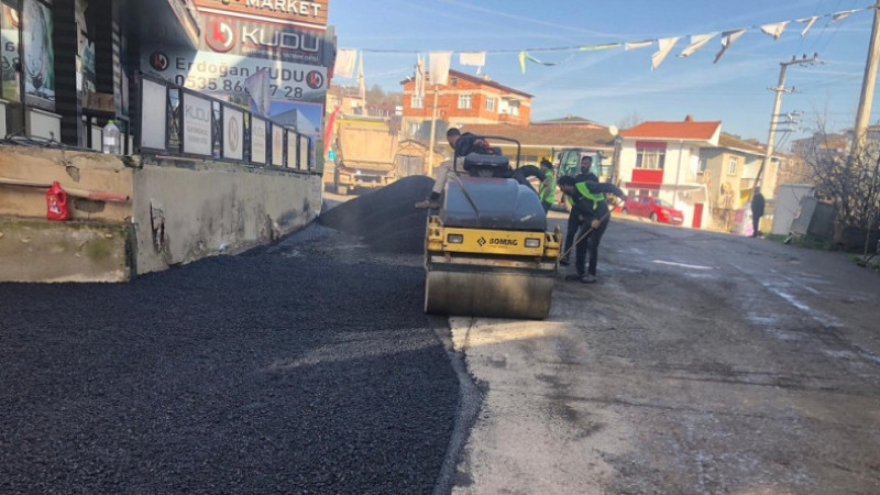 Gebze Cumaköy’de yol onarımı