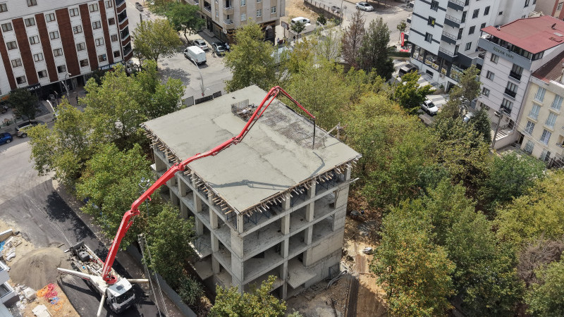 Yeni bilgi evi ve aile sağlığı merkezinde betonarme inşaat tamam!